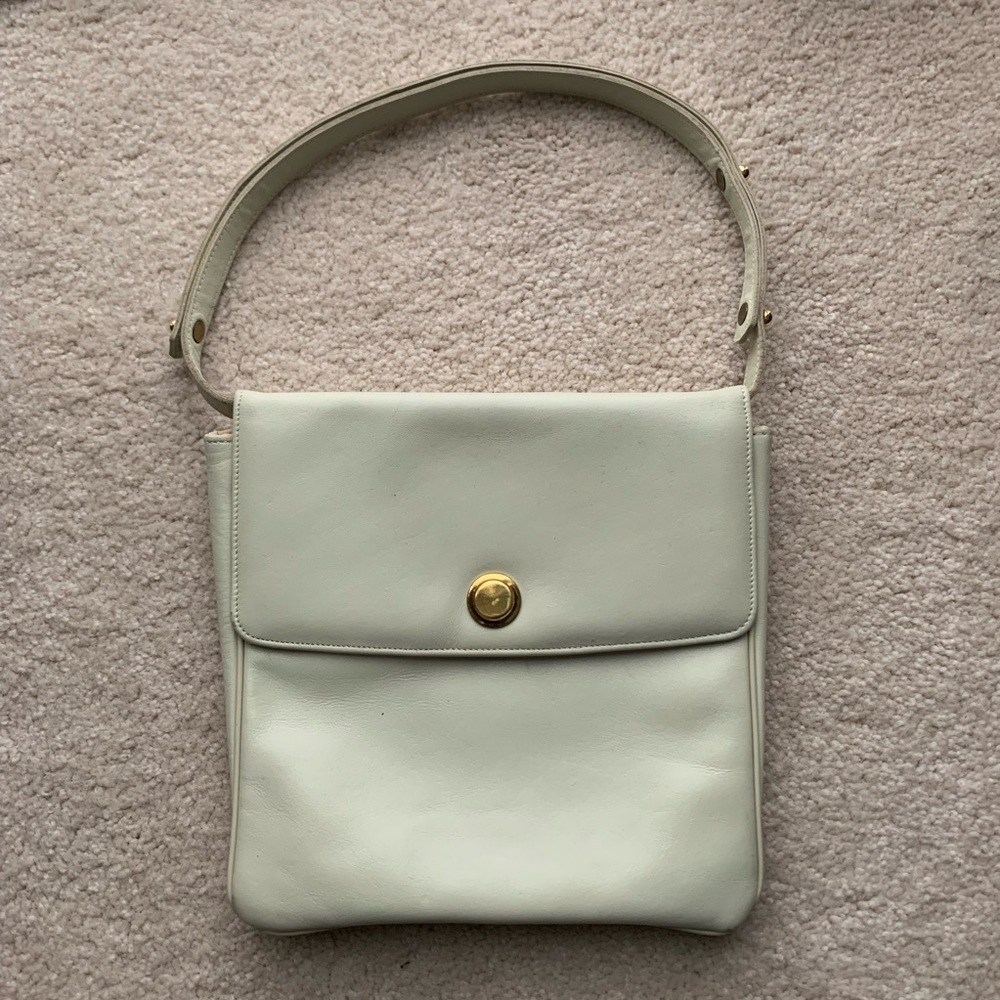 1980’s HLP BY ERIK FLIP TOP IVORY SHOULDER PURSE
